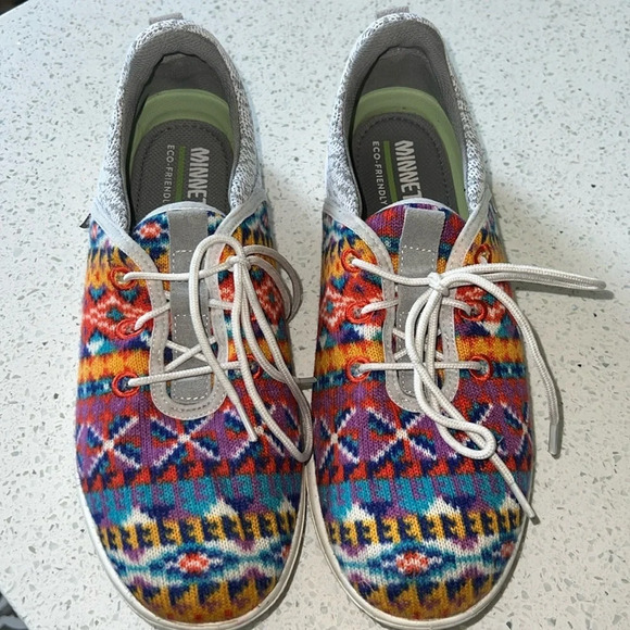 Minnetonka Orange Sunset Eco Anew Sneakers, Women’s Size 11 - Picture 1 of 10